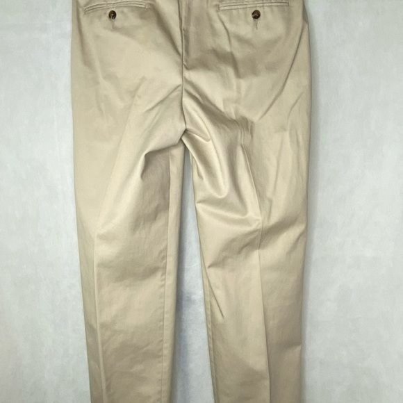 Eddie Bauer men’s casual dress pants ruston fit flat front tan/cream size 33” - Picture 7 of 16
